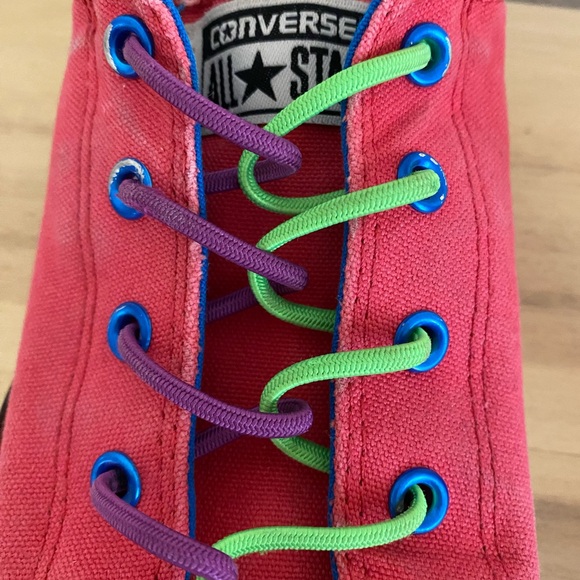 Converse Kids' Sneakers with Blue and Green Accents - Picture 3 of 6
